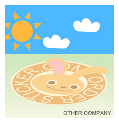 紫外線を強烈にカットし制作されたシール部分を守ります